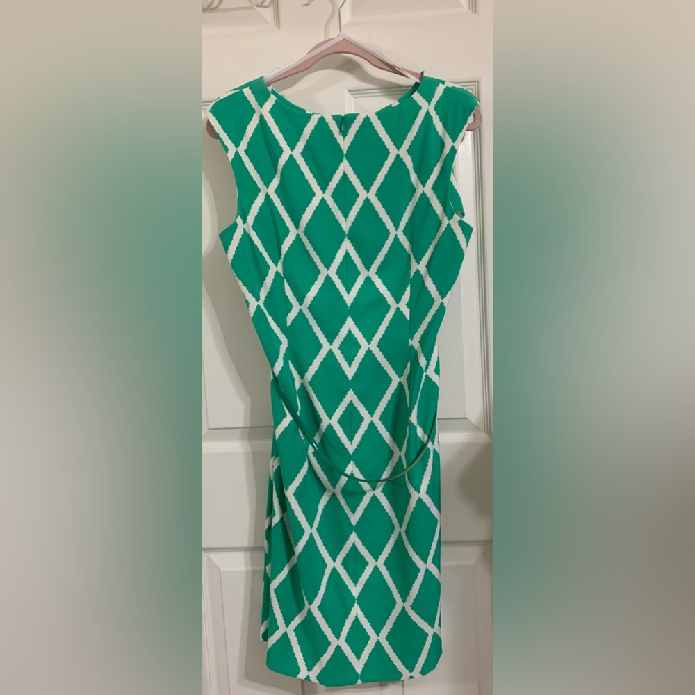 Green & White Dress